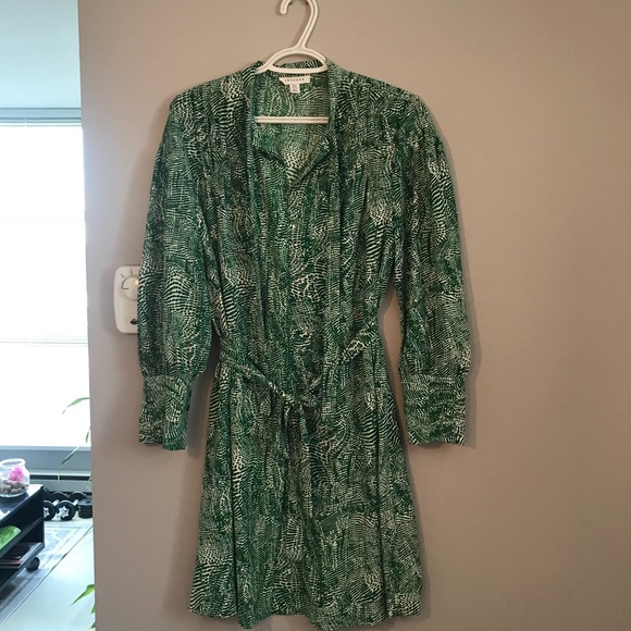 Topshop green animal print dress - tall - Picture 4 of 5